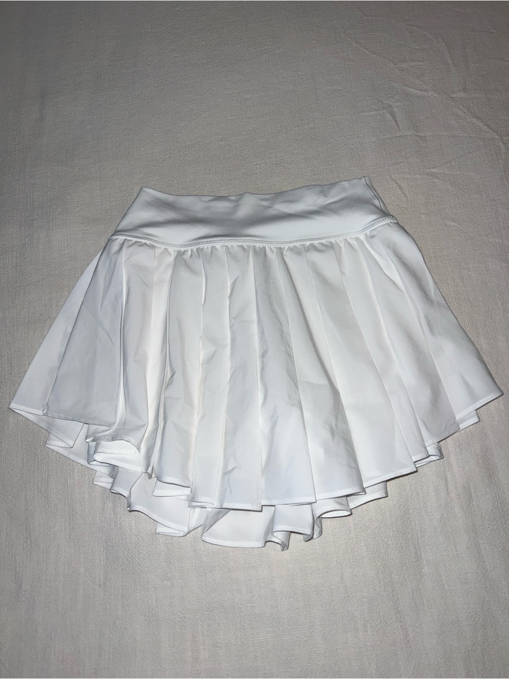 aerie White Pleated Tennis Skort with Built-In Shorts